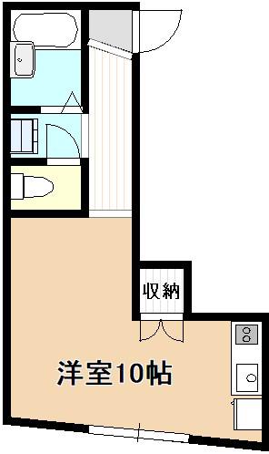 フラッツ帷子ノ辻(1K/2階)の間取り写真