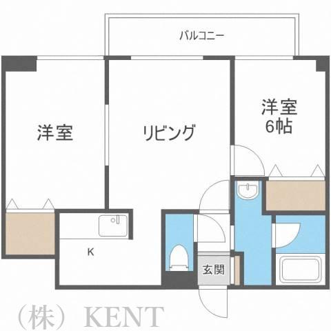 ベルボアメゾン宮の沢(2LDK/1階)の間取り写真