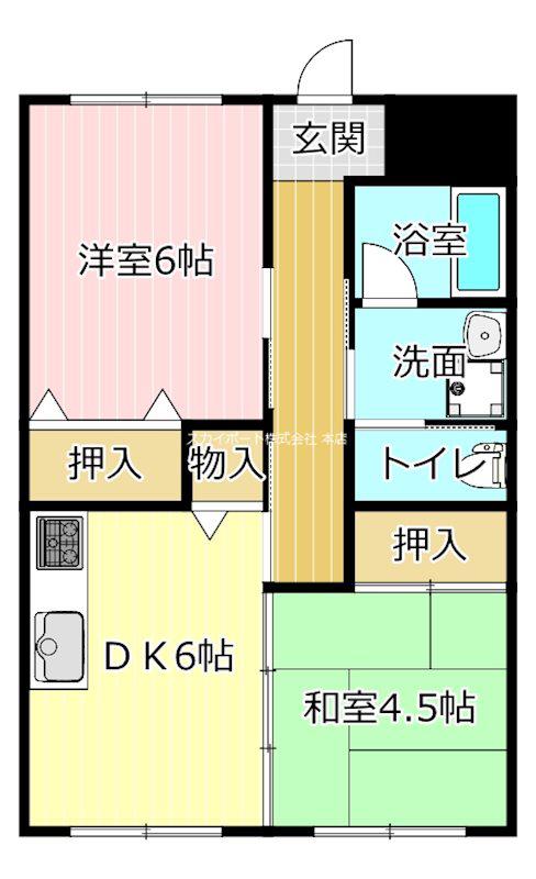 シニアステージツカダ(2DK/1階)の間取り写真