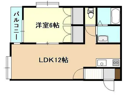 グレース静(1LDK/1階)の間取り写真