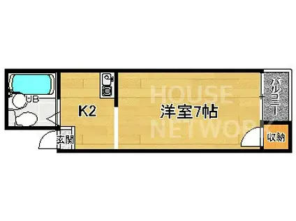 サンフローラ(1K/5階)の間取り写真