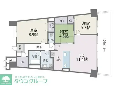 アイランドシティ・インフィニガーデン イースト(3LDK/3階)の間取り写真