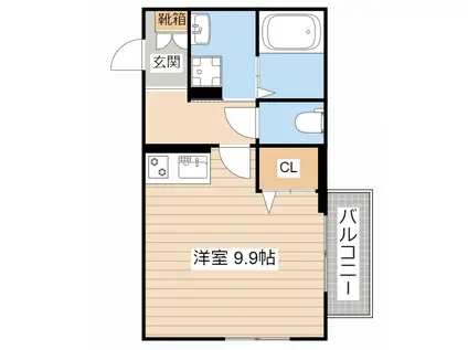 京町エンジェル(ワンルーム/2階)の間取り写真