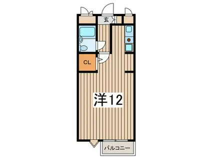 雅マンション大和(ワンルーム/1階)の間取り写真