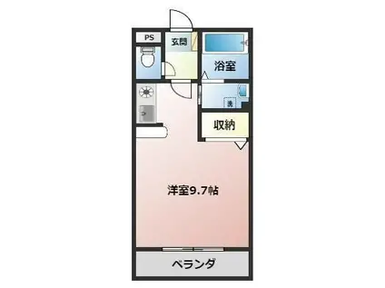 エクセレントII(ワンルーム/1階)の間取り写真