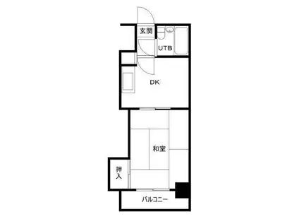 サンシティ金池(1DK/5階)の間取り写真