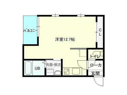 レガルバ長島(ワンルーム/2階)の間取り写真