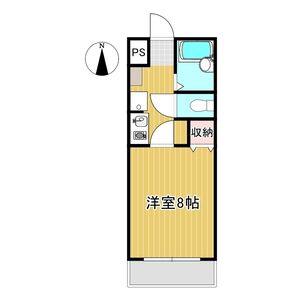 アストリー赤城(1K/4階)の間取り写真