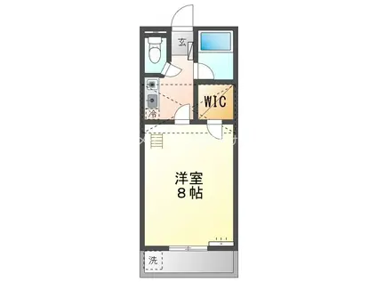 セザンヌ雲谷(1K/2階)の間取り写真