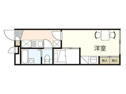レオパレス恵夢伍番館(1K/1階)の間取り写真