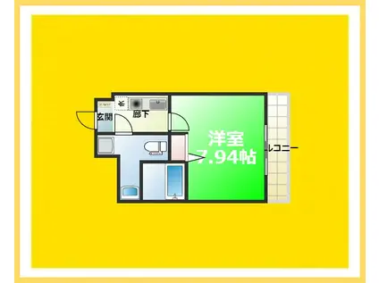 セレニテ難波西(1K/9階)の間取り写真