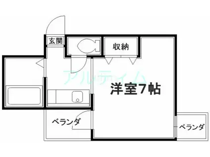 GRAND VALUE 七条(1K/4階)の間取り写真