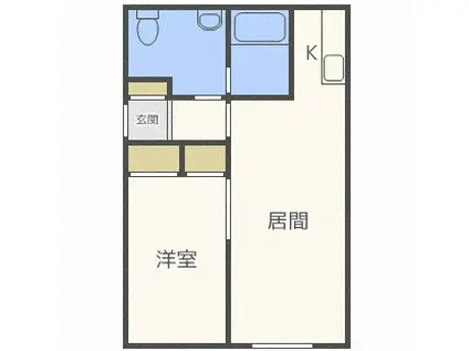 MODULOR南円山(1LDK/1階)の間取り写真