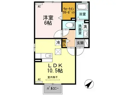 パストラル5(1LDK/1階)の間取り写真