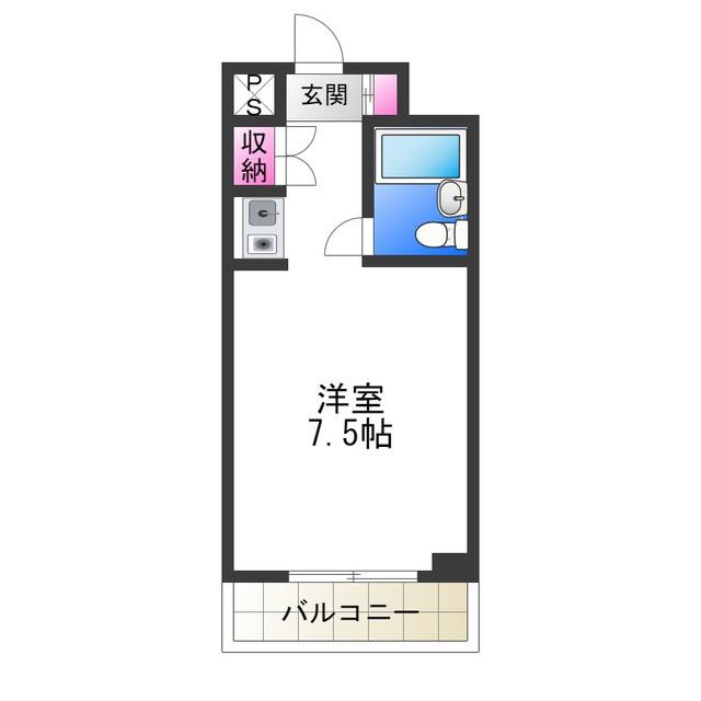 リュウパレス(ワンルーム/6階)の間取り写真