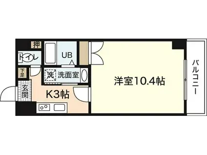 コーポPALIII(1K/5階)の間取り写真