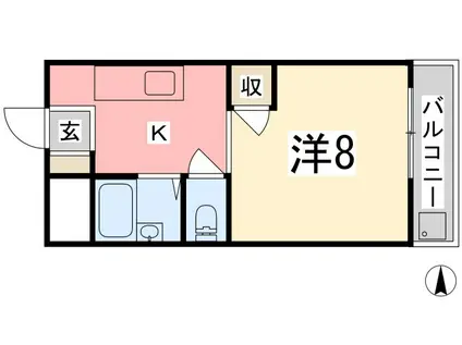 MY-R太子(ワンルーム/1階)の間取り写真