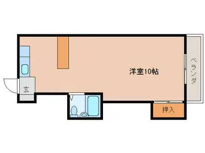 パティオ M(ワンルーム/1階)の間取り写真