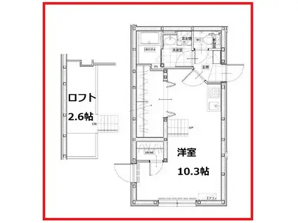 フェア東向島(ワンルーム/2階)の間取り写真