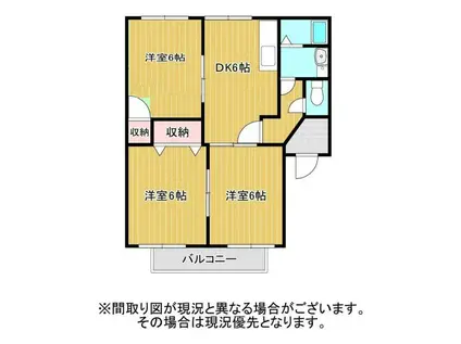 アルテール・アイ(3DK/1階)の間取り写真