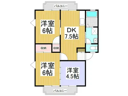 タイガーマンション(3DK/2階)の間取り写真