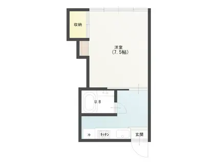 モン・レーヴ(1K/1階)の間取り写真