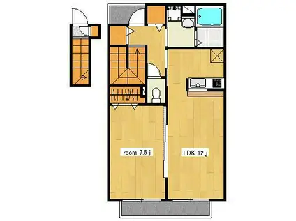 プリマヴェーラ(1LDK/2階)の間取り写真