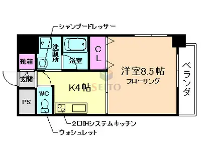 ハイムラポールPART12(1K/4階)の間取り写真