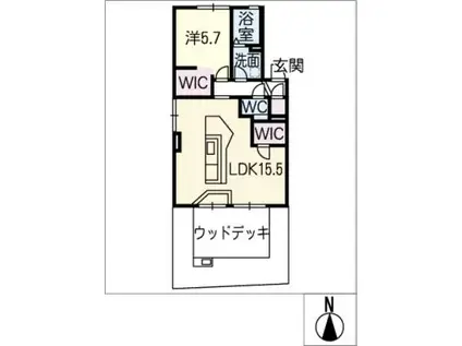 メゾン・ハイケイ(1LDK/1階)の間取り写真