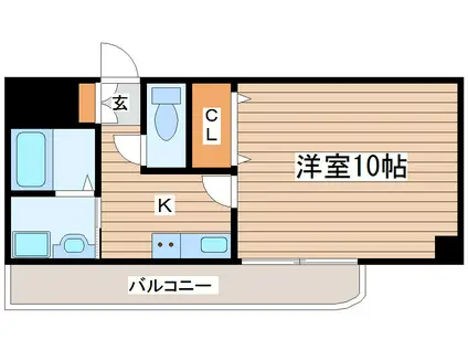 サンシーブル八乙女(1K/2階)の間取り写真