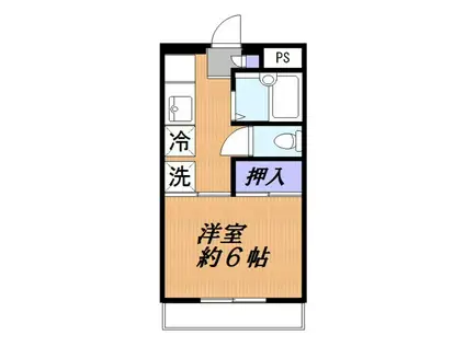 ヒルトップカブラギ(1K/3階)の間取り写真