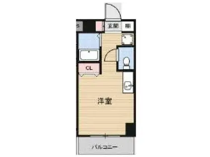 エルミタージュ難波南V(ワンルーム/10階)の間取り写真