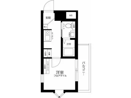 メインステージ中板橋駅前(1K/2階)の間取り写真