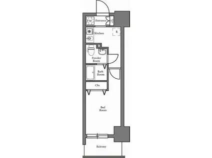 エヌステージ久米川(1K/2階)の間取り写真