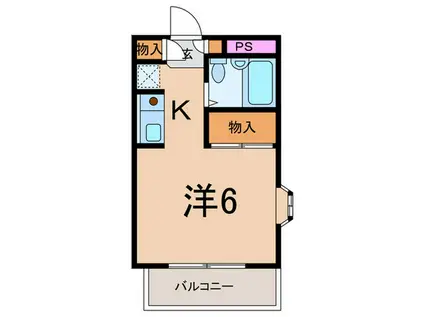 ベルコート104(1K/3階)の間取り写真