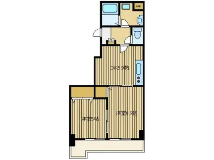 EXIV NERIMA(2DK/3階)の間取り写真