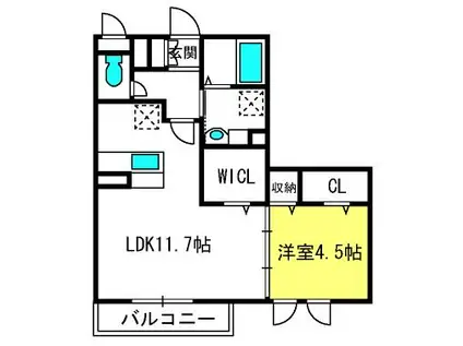 シャルマン(1LDK/3階)の間取り写真