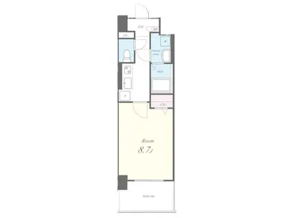 ALUNA箱崎(1K/3階)の間取り写真