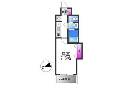 LUXE布施北II(1K/10階)の間取り写真