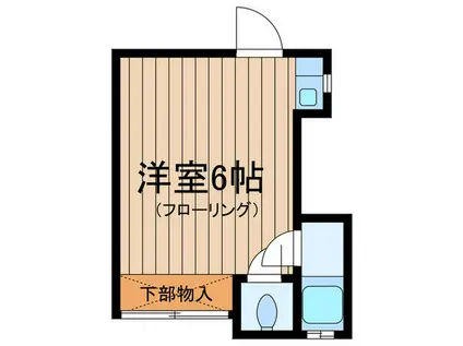 ハイム神田B棟(ワンルーム/1階)の間取り写真