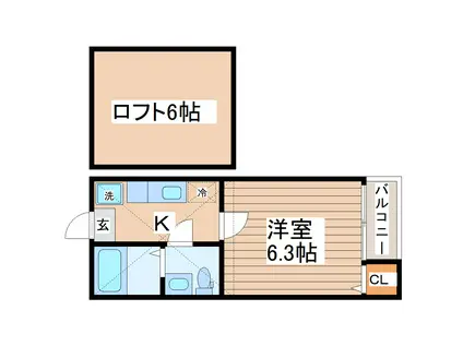 I-STATE泉(1K/1階)の間取り写真