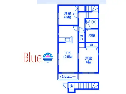 ラパンセレッソ(2LDK/2階)の間取り写真