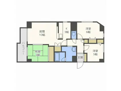 プレステージI (3LDK/8階)の間取り写真