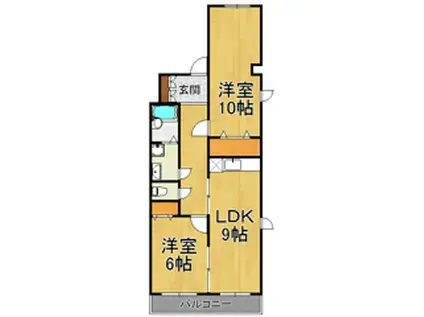 グランドレジデンス西宮(2LDK/2階)の間取り写真