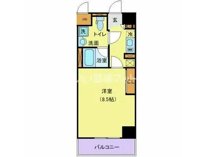 ACCESS湘南平塚(1K/7階)の間取り写真