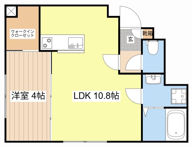イオ・リアン坂本II(1LDK/1階)の間取り写真