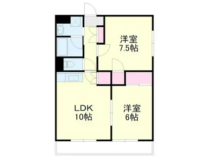 トップアイルII(2LDK/2階)の間取り写真