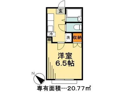 ブランシュ・ネージュ(1K/1階)の間取り写真