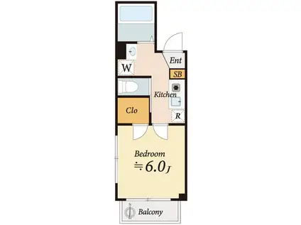 月村マンションNO.15(1K/2階)の間取り写真