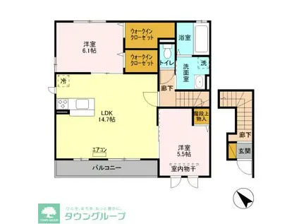 アーク本郷壱番館(2LDK/2階)の間取り写真